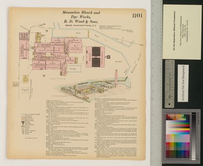 Manantico Bleach and Dye Works, Hexamer General Survey, tom 12, płyta 1101 autorstwa Ernest Hexamer