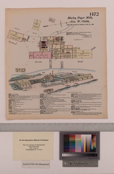 Marley Paper Mills, Maryland, Hexamer General Surveys, 1880 autorstwa Ernest Hexamer
