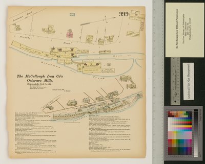 Octoraro Mills, Rowlandville, Maryland, Hexamer General Surveys, 1876 r autorstwa Ernest Hexamer