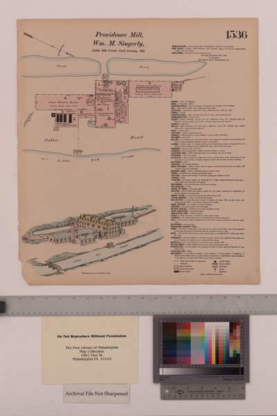 Providence Mill, Fair Hill, Maryland, Hexamer General Surveys, 1882 r autorstwa Ernest Hexamer