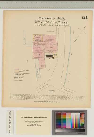 Providence Mill, Little Elk Creek, Maryland, Hexamer General Surveys autorstwa Ernest Hexamer