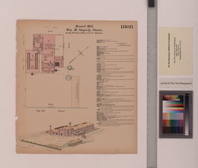 Record Mill, Elkton, Maryland, Hexamer General Surveys, 1884 autorstwa Ernest Hexamer