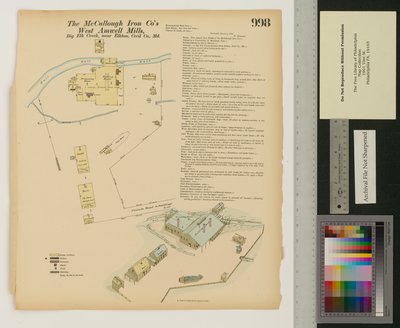 West Amwell Mill, Big Elk Creek, Maryland, Hexamer General Surveys, 1876 r autorstwa Ernest Hexamer