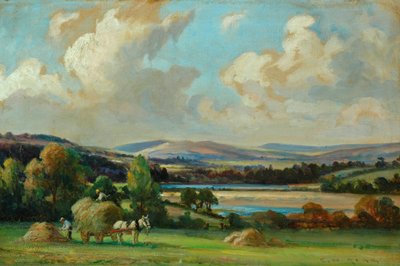 Sianokosy w Yorkshire (olej na płótnie) autorstwa Ernest Higgins Rigg