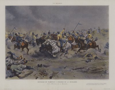 Bataille de Marengo – Charge du 12e Hussards (Szarża 12 Hussars w bitwie pod Marengo) autorstwa Ernest Jean Delahaye