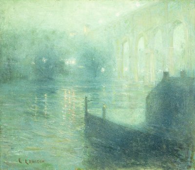 Rzeka Harlem nocą autorstwa Ernest Lawson