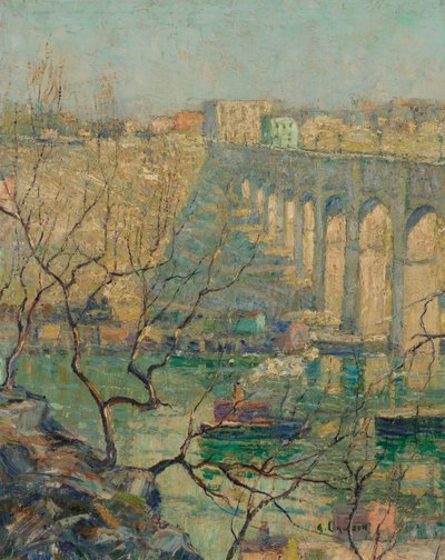 Widok na most autorstwa Ernest Lawson