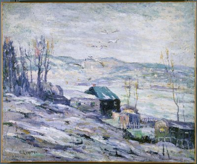 Wietrzny dzień, rzeka Bronx autorstwa Ernest Lawson