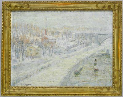 Zimowy krajobraz - Most Waszyngtona, ok. 1907-10 autorstwa Ernest Lawson