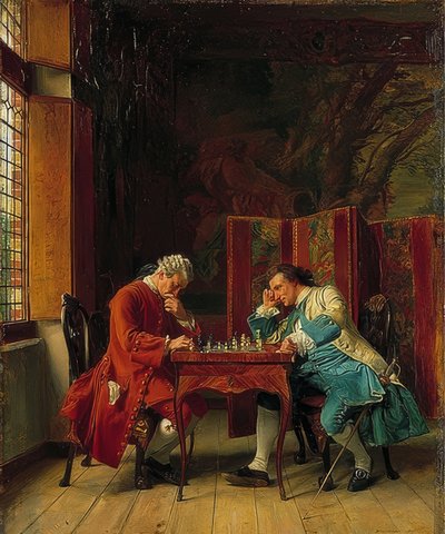 Szachiści. 1856 autorstwa Jean Louis Ernest Meissonier