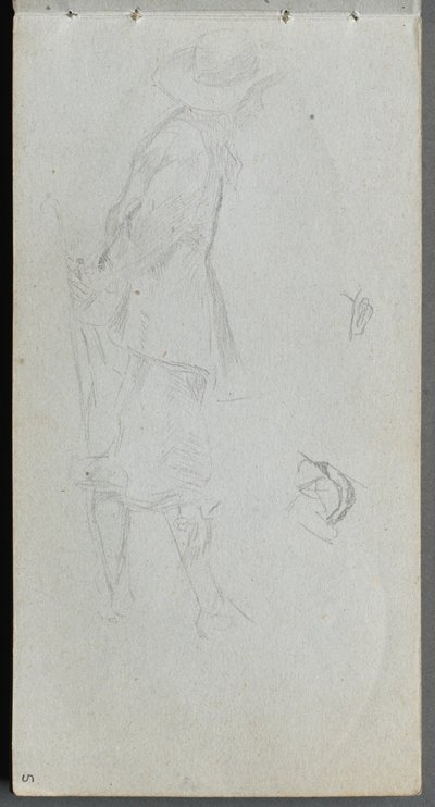 Szkicownik, strona 05: Studium postaci. autorstwa Ernest Meissonier