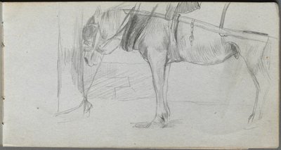 Szkicownik, strona 06: Studium konia autorstwa Ernest Meissonier