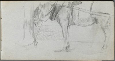 Szkicownik, strona 06: Studium konia. autorstwa Jean Louis Ernest Meissonier
