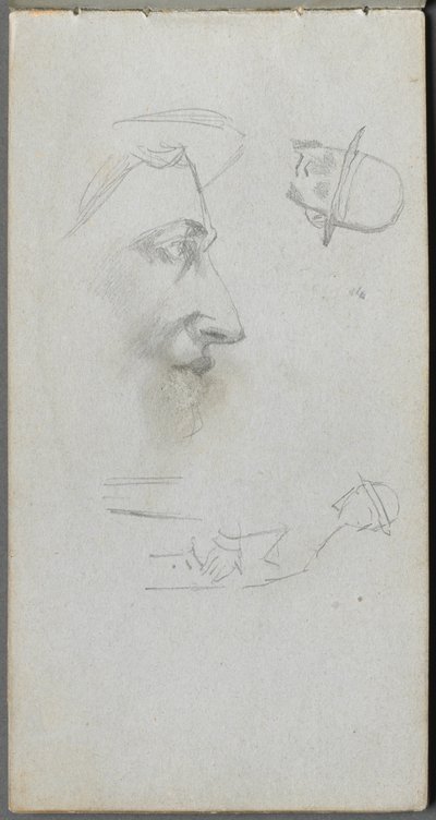 Szkicownik, strona 14: Figury autorstwa Ernest Meissonier