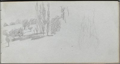 Szkicownik, strona 18: Studium konia i studium krajobrazu. autorstwa Jean Louis Ernest Meissonier