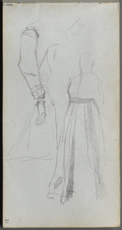 Szkicownik, strona 31: Studium postaci. autorstwa Jean Louis Ernest Meissonier