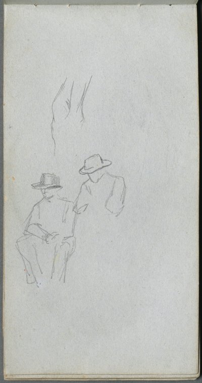 Szkicownik, strona 32: Studium postaci. autorstwa Jean Louis Ernest Meissonier