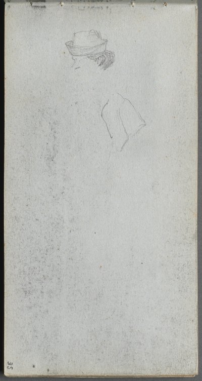 Szkicownik, strona 35: Studium głowy. autorstwa Jean Louis Ernest Meissonier