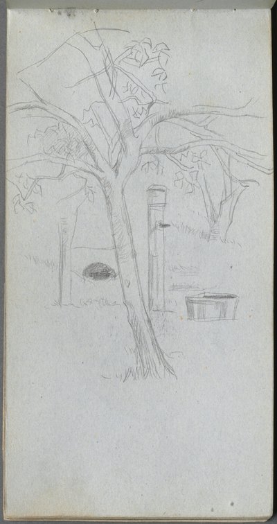 Szkicownik, strona 36: Badanie drzewa. autorstwa Jean Louis Ernest Meissonier