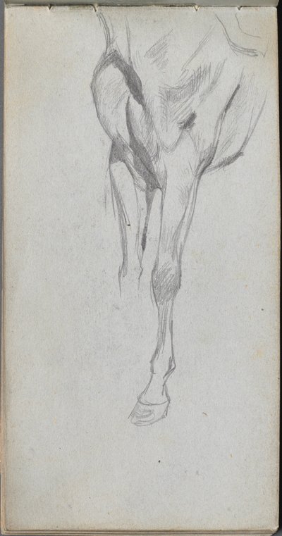 Szkicownik, strona 48: Studium konia. autorstwa Jean Louis Ernest Meissonier