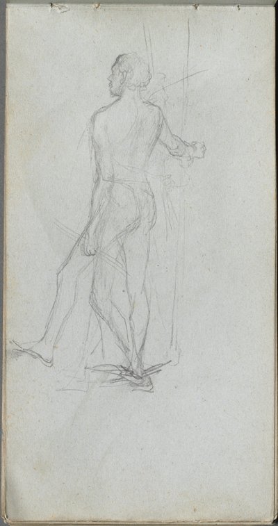 Szkicownik, s. 60: Studium nagich mężczyzn. autorstwa Jean Louis Ernest Meissonier