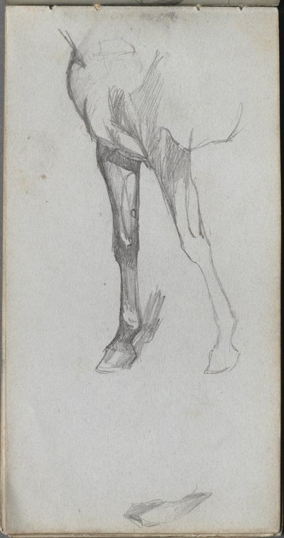 Szkicownik, strona 66: Studium konia. autorstwa Jean Louis Ernest Meissonier