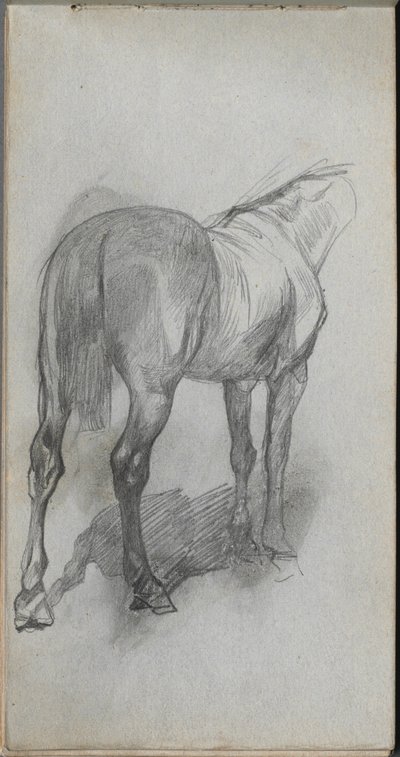 Szkicownik, strona 76: Studium konia autorstwa Ernest Meissonier