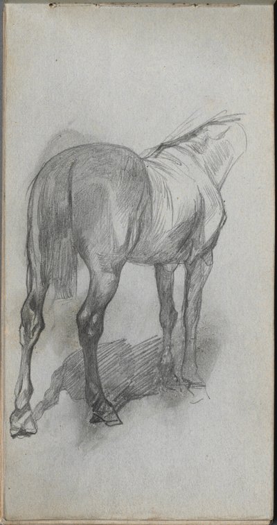 Szkicownik, strona 76: Studium konia. autorstwa Jean Louis Ernest Meissonier