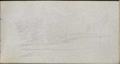 Szkicownik, strona 78: Studium krajobrazu. autorstwa Jean Louis Ernest Meissonier