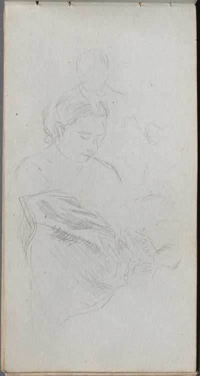Szkicownik, strona 82: Studium postaci. autorstwa Jean Louis Ernest Meissonier