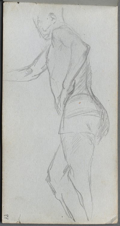 Szkicownik, strona 87: Studium postaci. autorstwa Jean Louis Ernest Meissonier