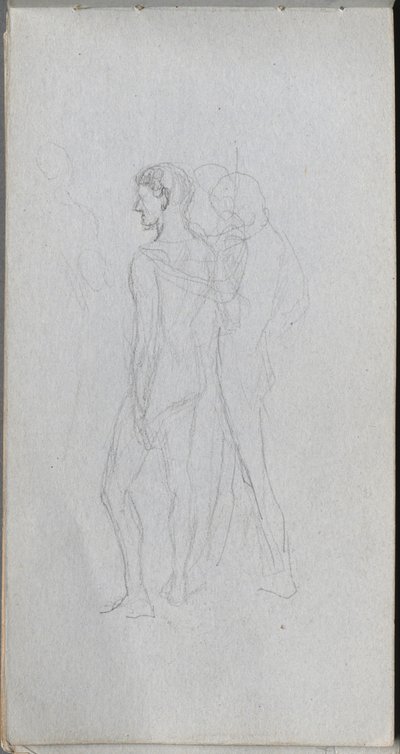Szkicownik, s. 92: Dwa akty. autorstwa Jean Louis Ernest Meissonier