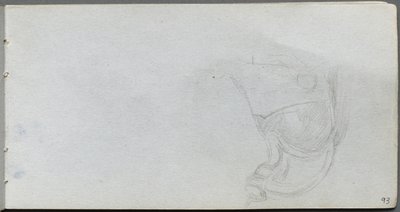Szkicownik, strona 93: Studium siodła. autorstwa Jean Louis Ernest Meissonier