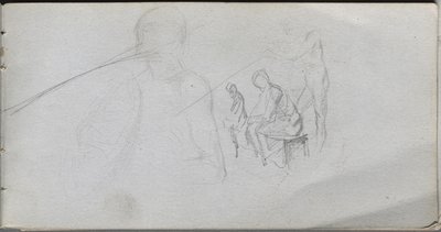 Szkicownik, strona 98: Studium postaci autorstwa Ernest Meissonier