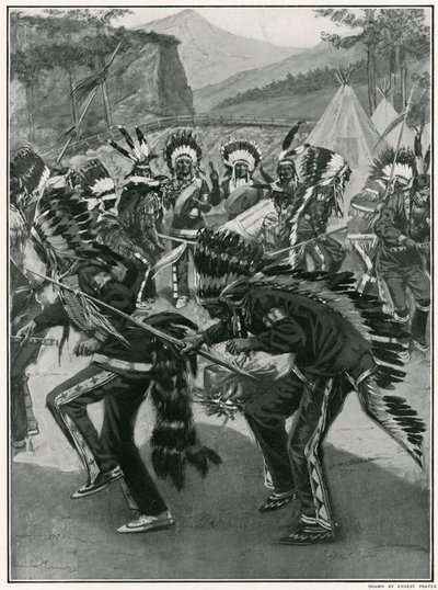 Malowniczy taniec Czerwonych Indian autorstwa Ernest Prater