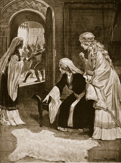 Zamek Lincoln zrobiony przebiegłością, 1141, ilustracja z „Hutchinson