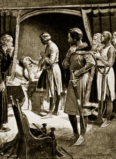 Śmierć Henryka II, 1189, ilustracja z „Hutchinson