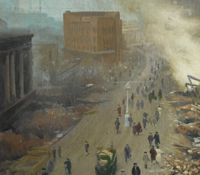 Nowy porządek w Europie, zbombardowany Coventry listopad 1940, 1940 autorstwa Ernest Townsend