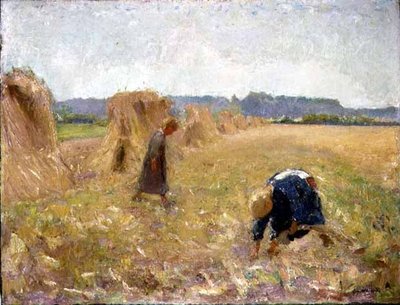 Żniwa, ok. 1929 (olej na płótnie) autorstwa Ernest Welvaert