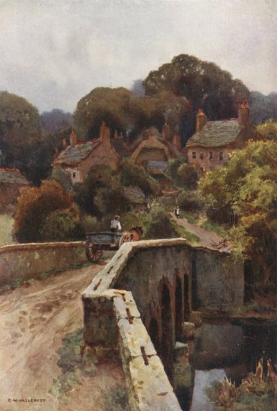 Boldre Bridge (kolor lito) autorstwa Ernest William Haslehust