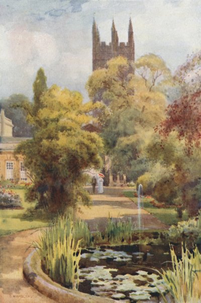 Ogrody Botaniczne i Wieża Magdaleny (kolor lito) autorstwa Ernest William Haslehust