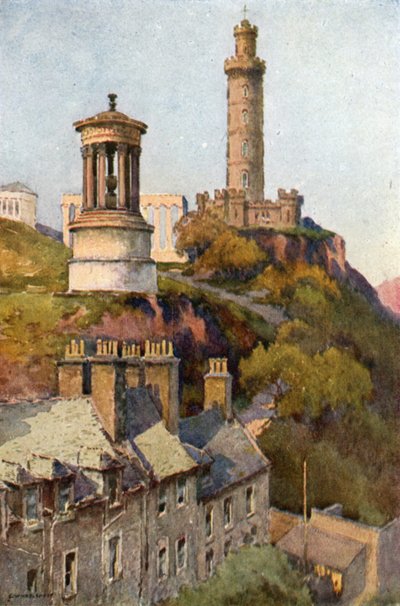 Calton Hill (kolor lito) autorstwa Ernest William Haslehust