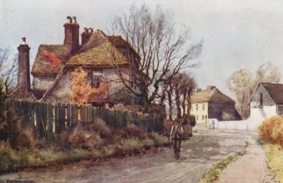 Chalk, dom, w którym Dickens spędził miesiąc miodowy (kolor lito) autorstwa Ernest William Haslehust