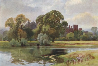 Eton College z Windsoru (kolor lito) autorstwa Ernest William Haslehust