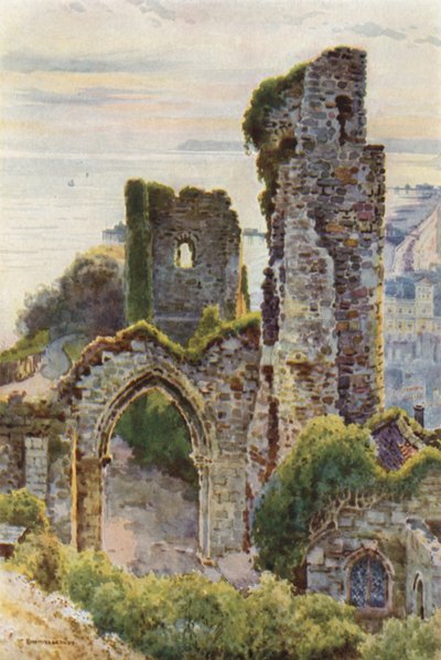 Zamek Hastings (kolor lito) autorstwa Ernest William Haslehust