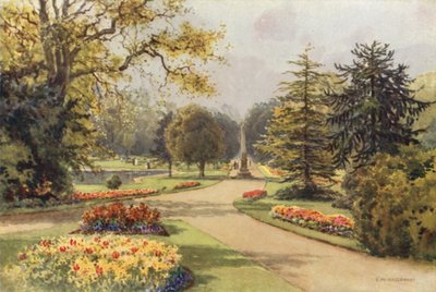 W Jephson Gardens, Leamington (kolor lito) autorstwa Ernest William Haslehust