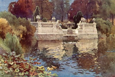 Fontanna Lancaster Gate, Kensington Gardens (kolor lito) autorstwa Ernest William Haslehust