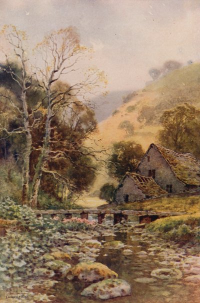 Lathkil Dale (kolor lito) autorstwa Ernest William Haslehust