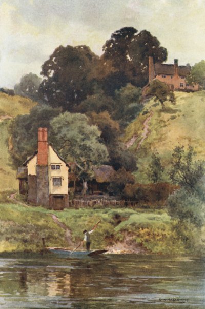 Dyke Offy w Bridge Sollers (kolor lito) autorstwa Ernest William Haslehust