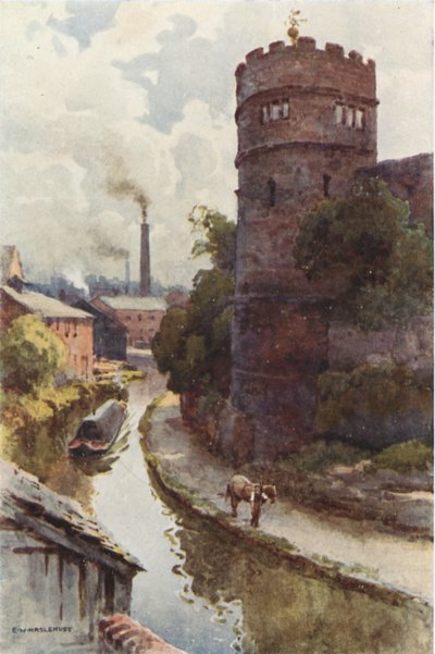 Phoenix Tower and Canal (kolor lito) autorstwa Ernest William Haslehust